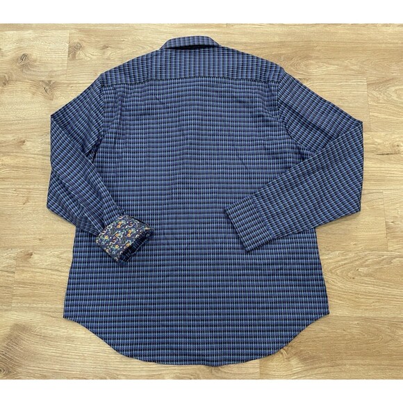 Robert Graham Japanese Dragon Sport Button Up Shirt Men’s XL Blue Purple Plaid - Picture 10 of 10